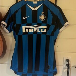 Nike Inter Milan pirelli Striped Blue and Black Jersey L women’s